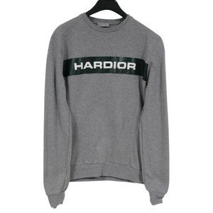 Dior Men HARDIOR Logo Sweater Size XS Grey Green Cotton Pullover Kris Van Assche